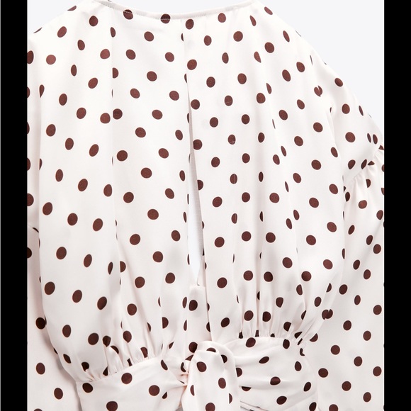 NWT Zara Polka dots Blouse - Picture 8 of 8